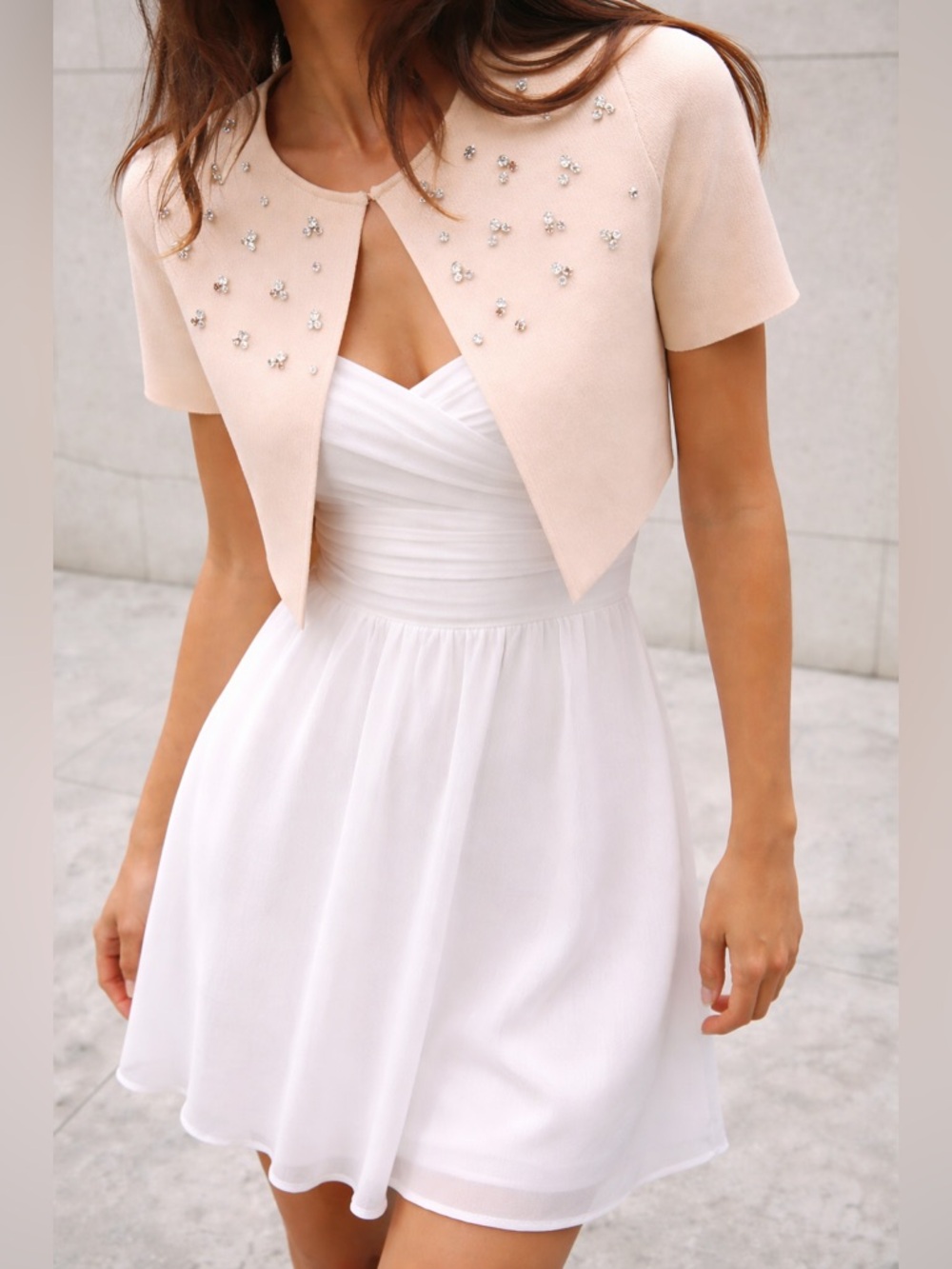 Zara Rhinestone Bolero Cardigan Size S